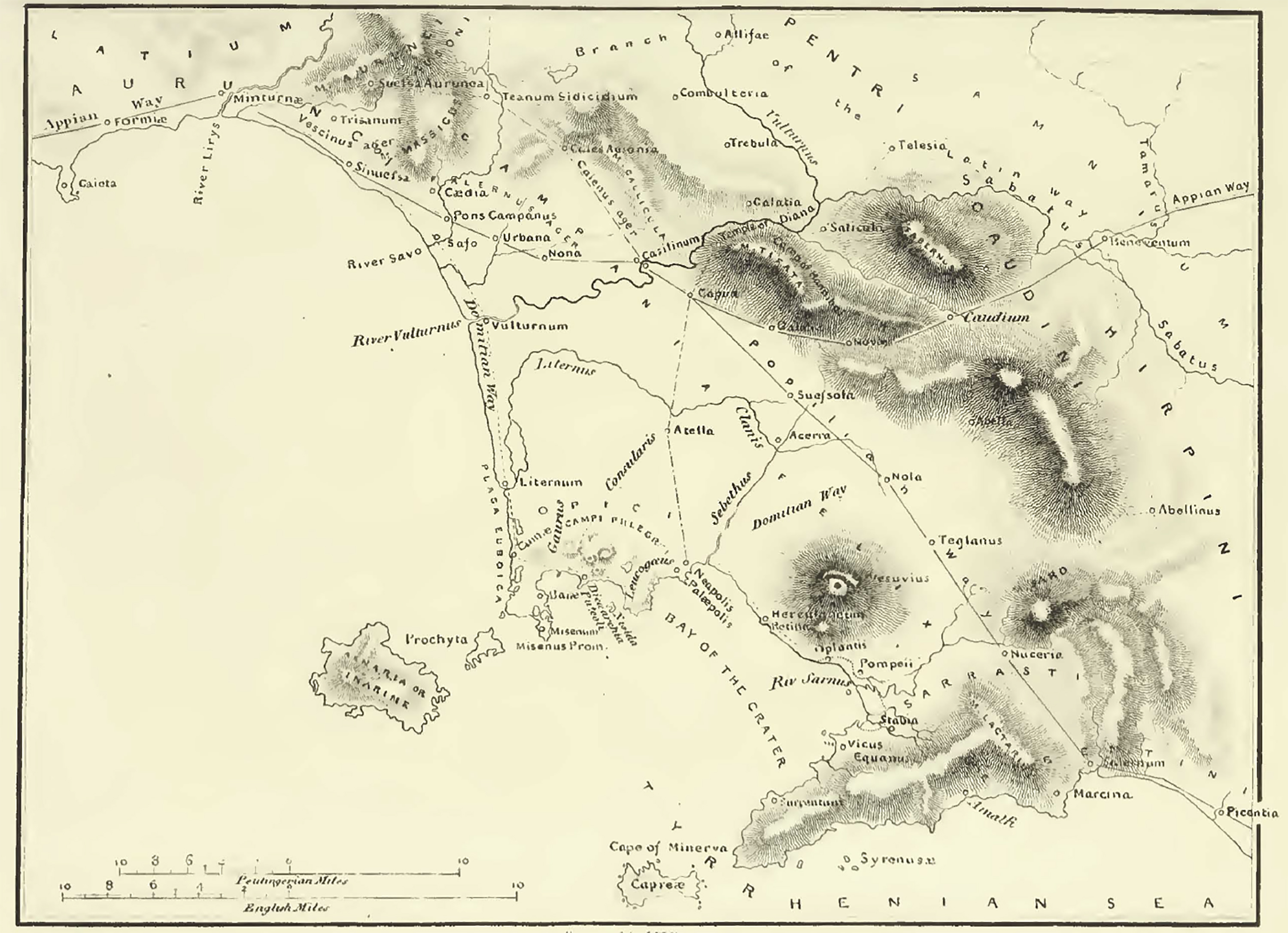 Plan Bay Of Naples 1819 Gell After Zannini 